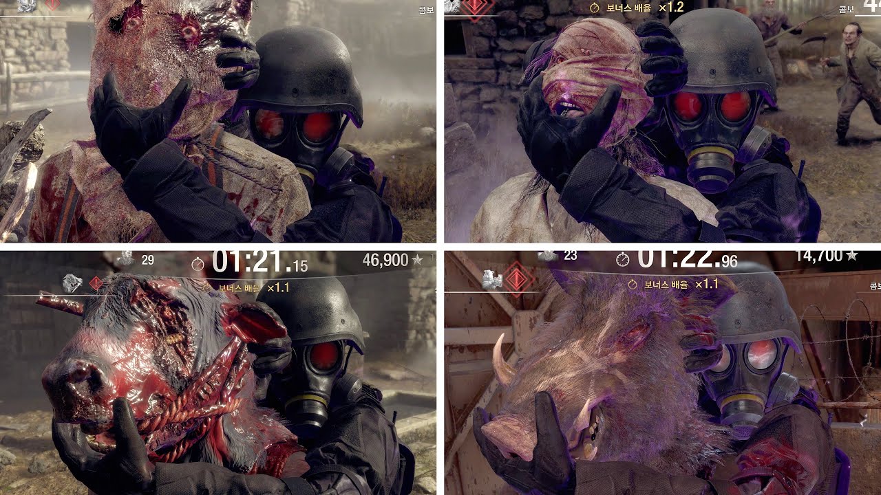 【바이오하자드 RE:4】 헝크 스테이지 보스 목꺾기 모음 (4K)