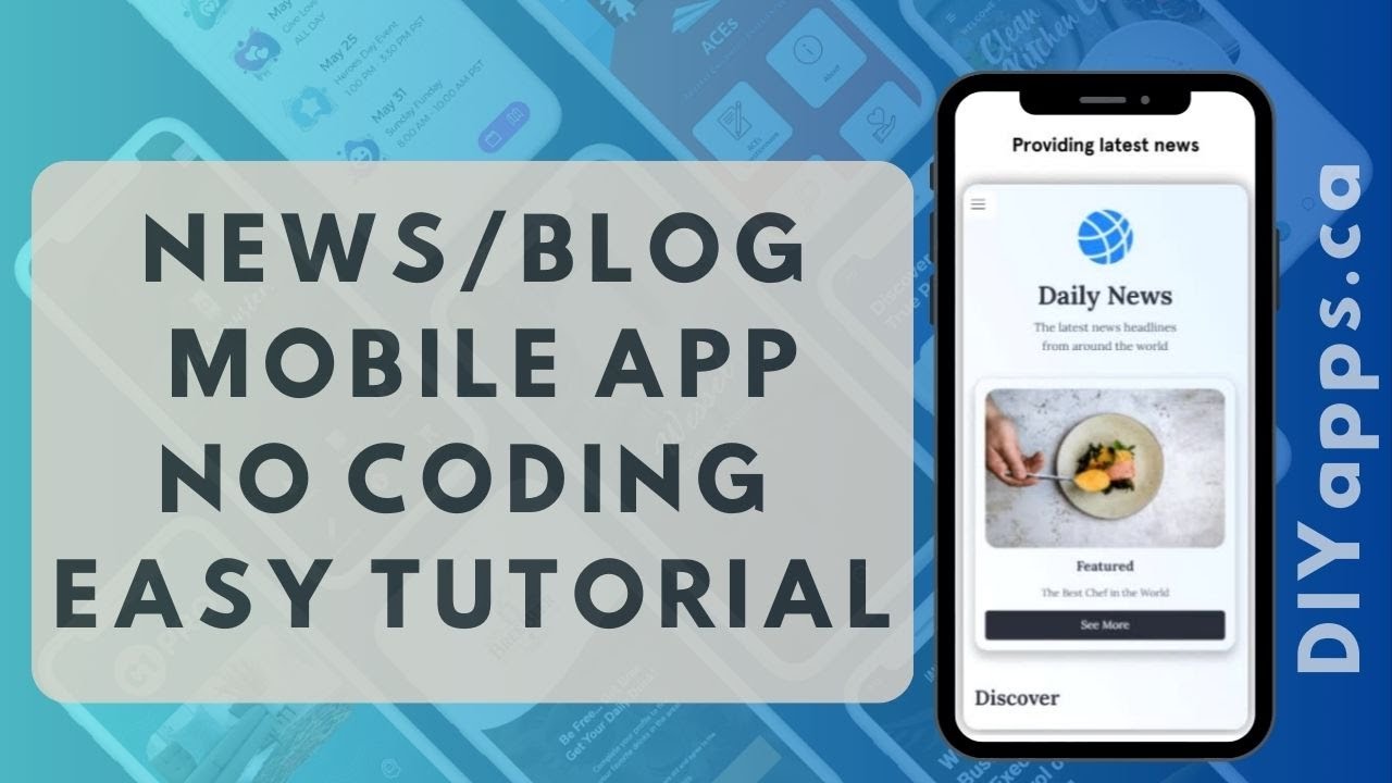 News/Blog mobile app builder - How to create a news app with no coding experience (Easy Tutorial)