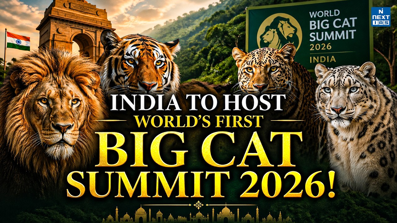 Global Big Cat Summit 2026 Explained | New Delhi Declaration & 7 Big Cats Conservation | NEXT IAS