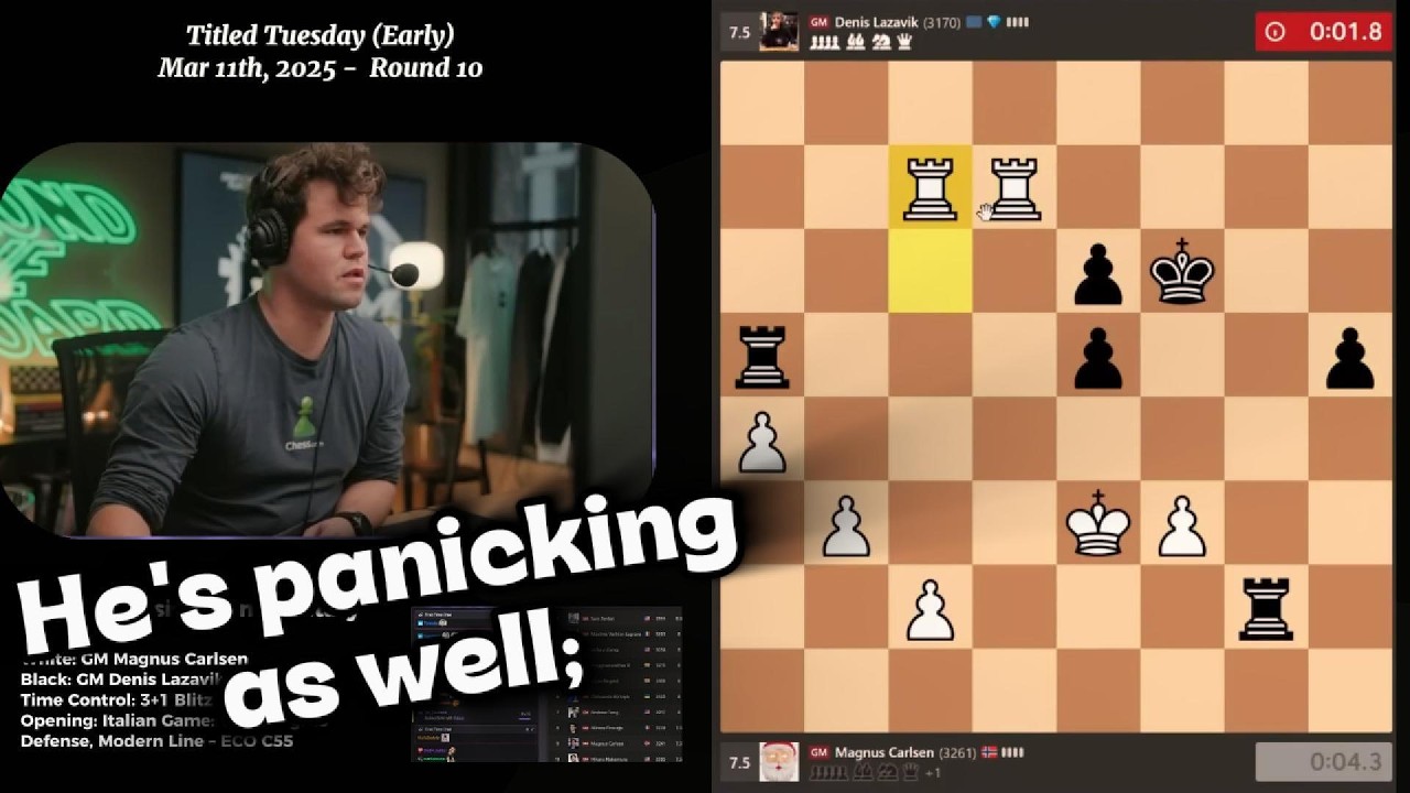 Magnus Carlsen vs Denis Lazavik | Battle in the Italian