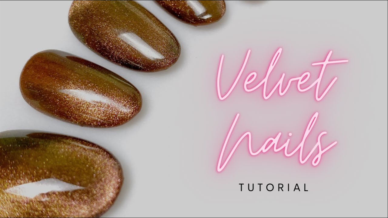Velvet Nail Art (w/ Cat Eye Gel)