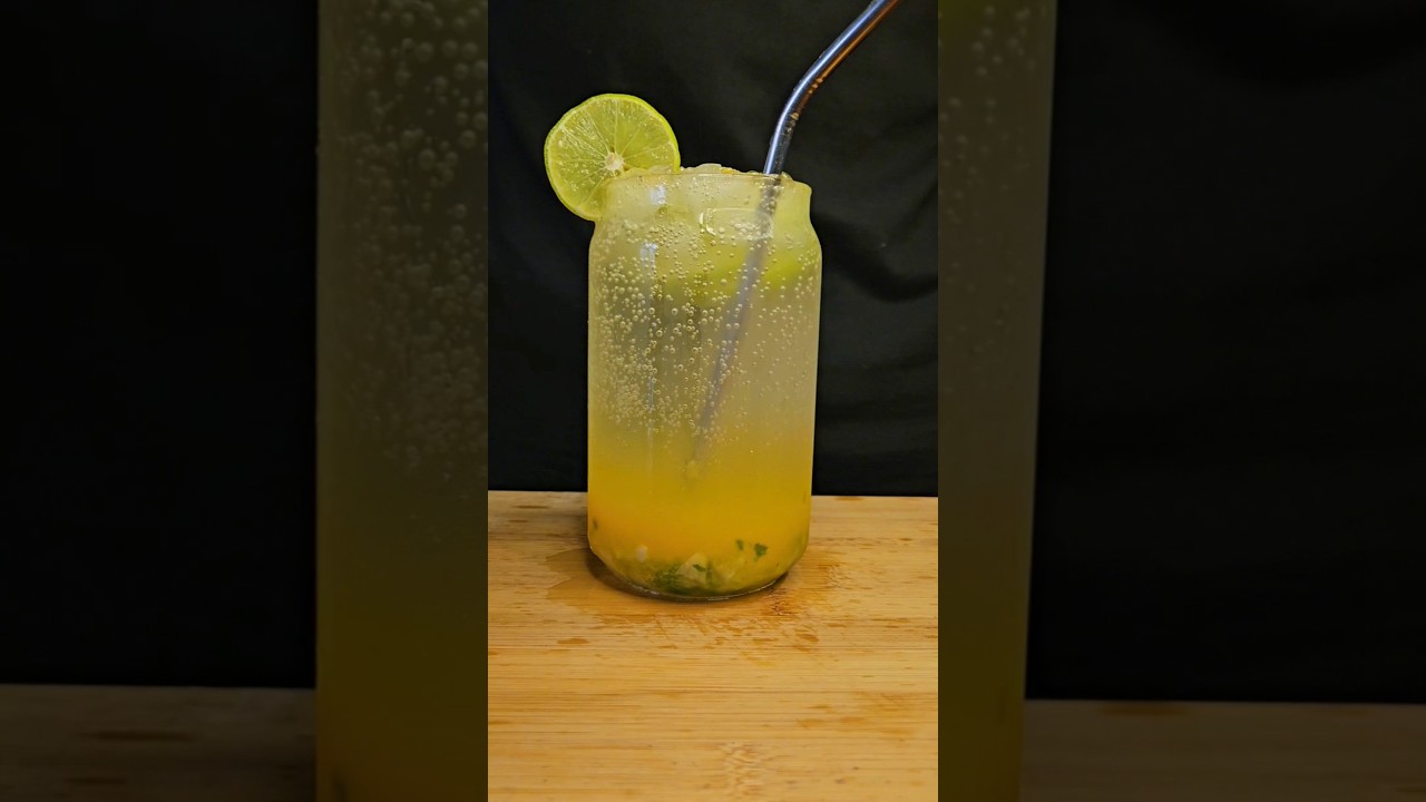Natural Orange 🍊 Mojito #easyrecipe #shortsasmr