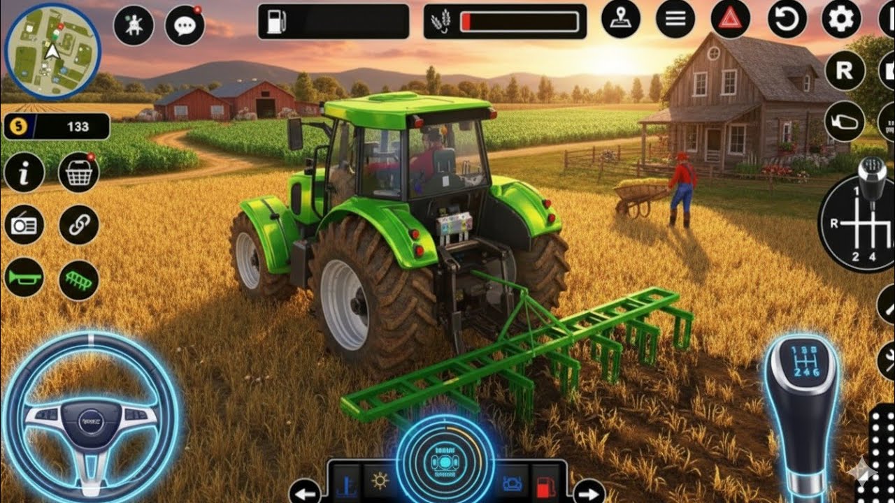 Tractor Farming Simulator | Real Village to City Farming Adventure | Paddy Crop Delivery #gamplay 