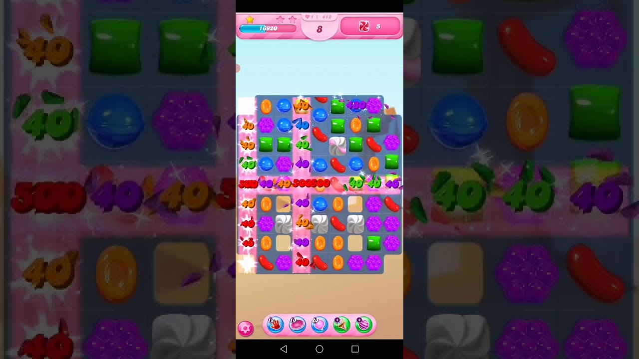 Candy Crush Saga Level 412 Walkthrough
