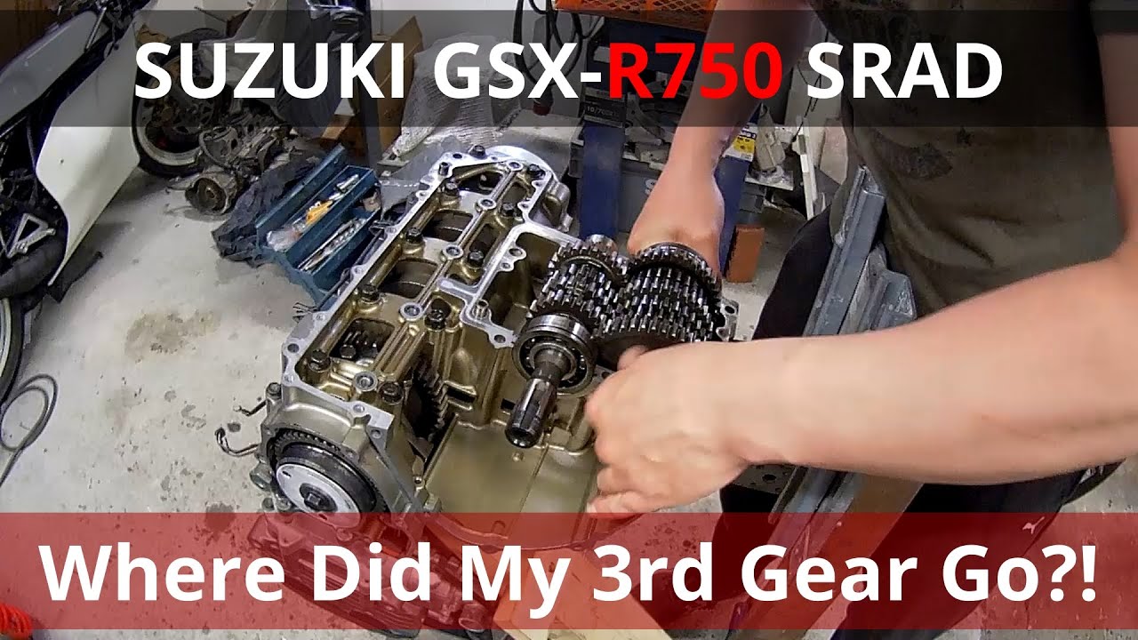 Suzuki GSX R750 SRAD Transmission Repair – Missing 3rd Gear #gsxr #motorcyclerepair