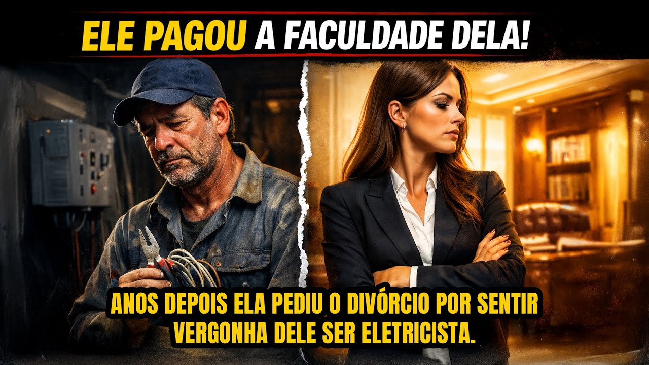 ELE PAGOU A FACULDADE DELA. QUANDO ELA VIROU ADVOGADA, PEDIU O DIVÓRCIO POR SENTIR VERGONHA DELE.