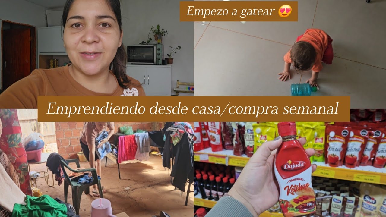 COMPRA SEMANAL DEL SUPER/RUTINA TRABAJANDO DESDE CASA 🏡 EMPEZÓ A GATEAR Y MÁS 