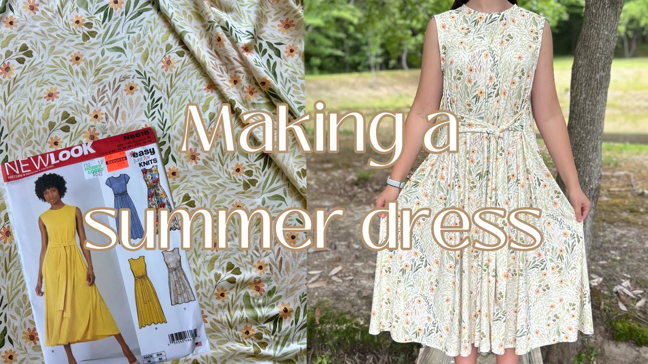 MAKING A SUMMER DRESS | sew with me NEW LOOK N6618