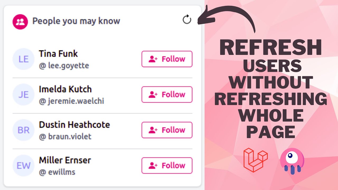 How to Refresh specific section without Refreshing the whole page using Laravel and Livewire