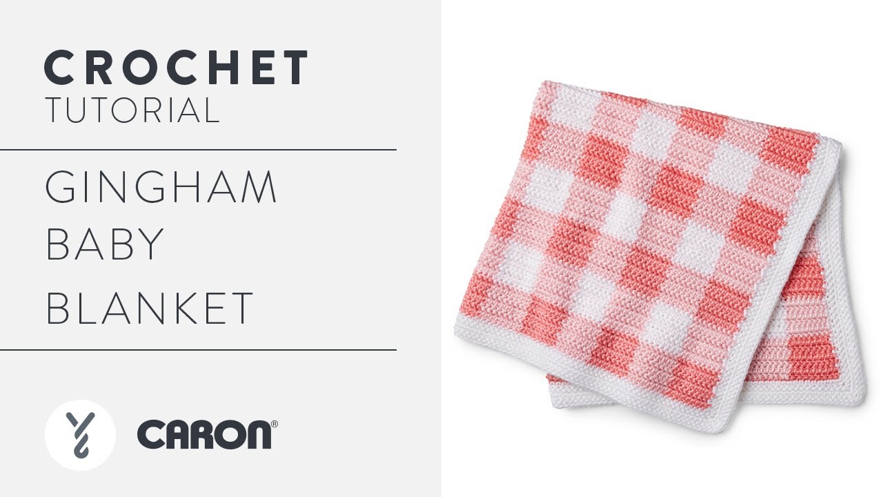 Crochet A Gingham Baby Blanket With Herringbone Half Double Crochet Stitch | By Daisy Farm Crafts