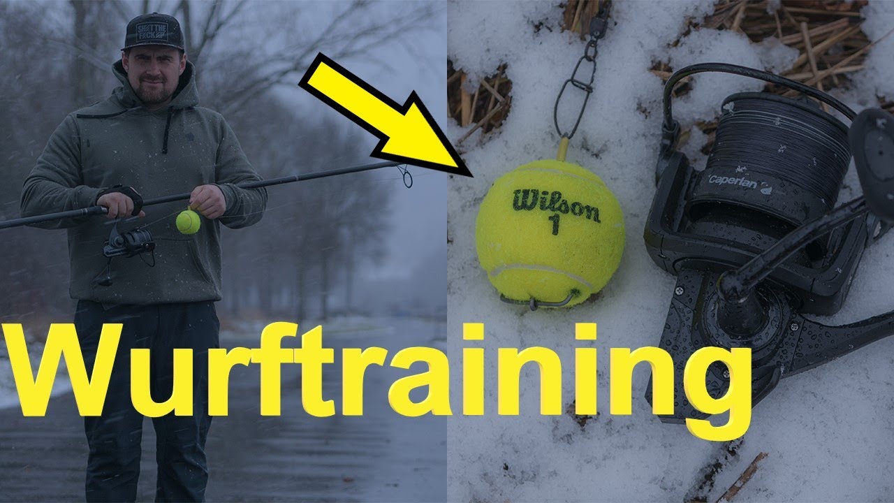 Wurftraining mit der Karpfenrute ||| Distanzangeln