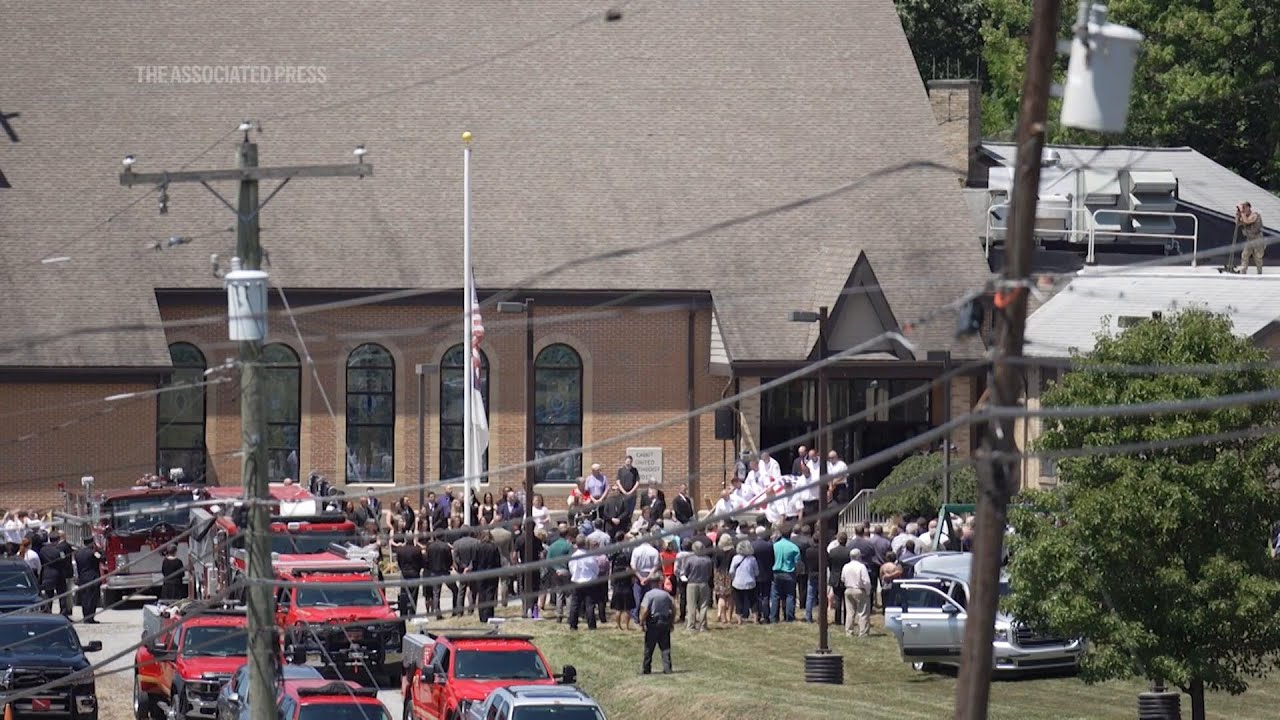 Firefighter killed at Trump rally honored with bagpipes and gun salute at funeral