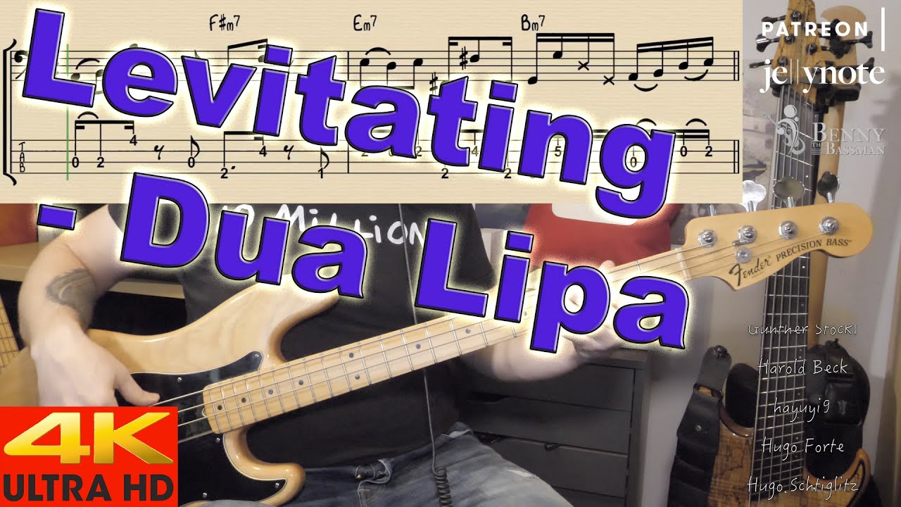 Dua Lipa - Levitating [BASS COVER] - with notation and tabs