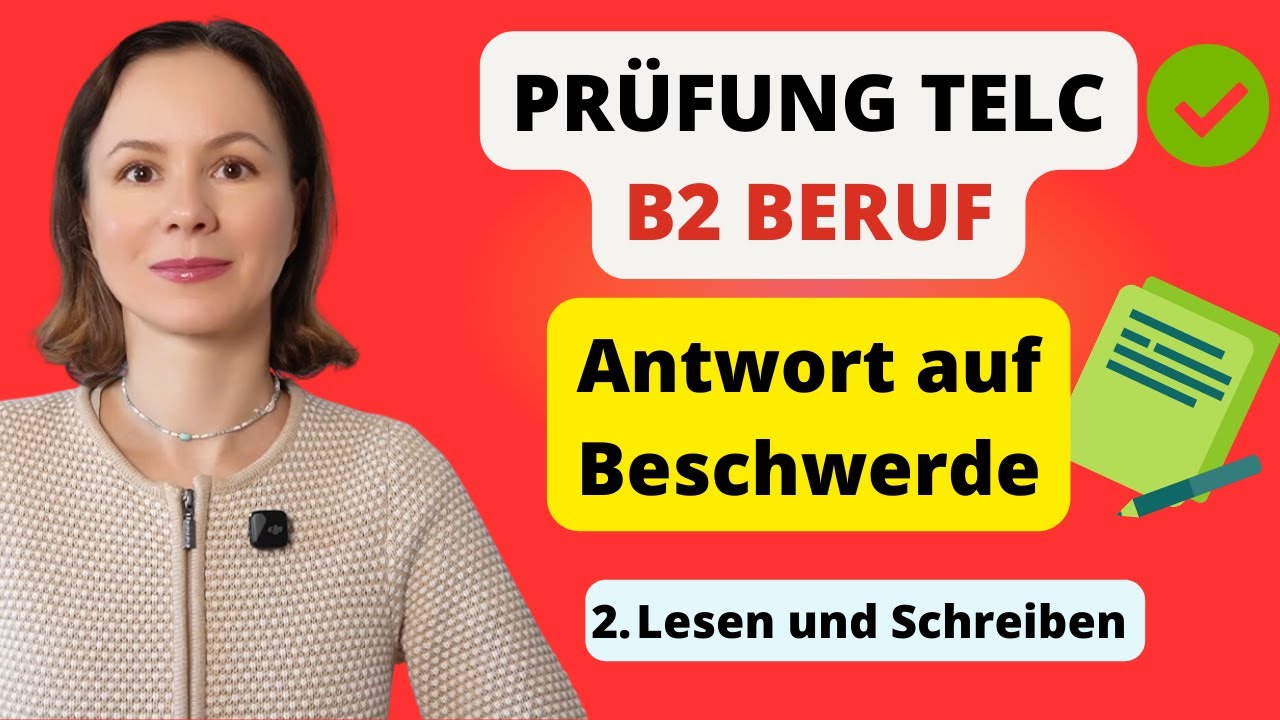 💥 Antwort auf Beschwerde schreiben. Письмо - Экзамен Pr&uuml;fung Telc B2 Beruf