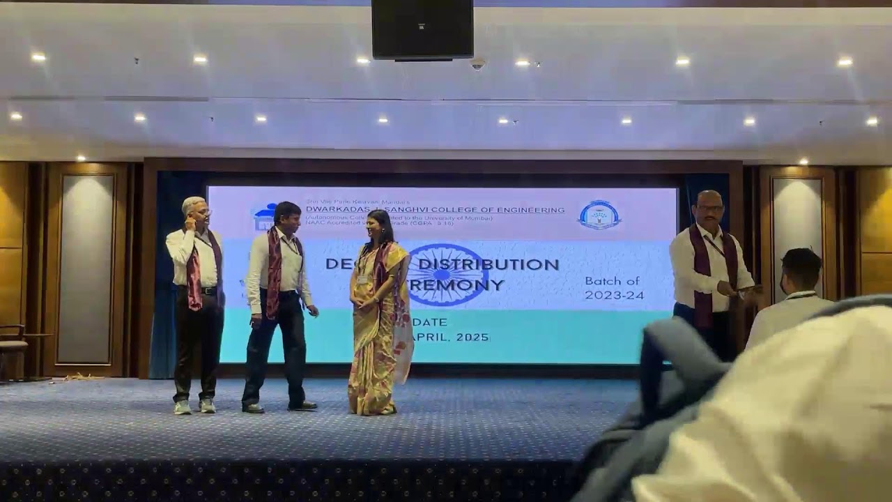 Degree Ctfkt. Distribution Ceremony || SVKM's  D. J. Sanghvi College Of Engg. || Batch  2024  LIVE 🔴