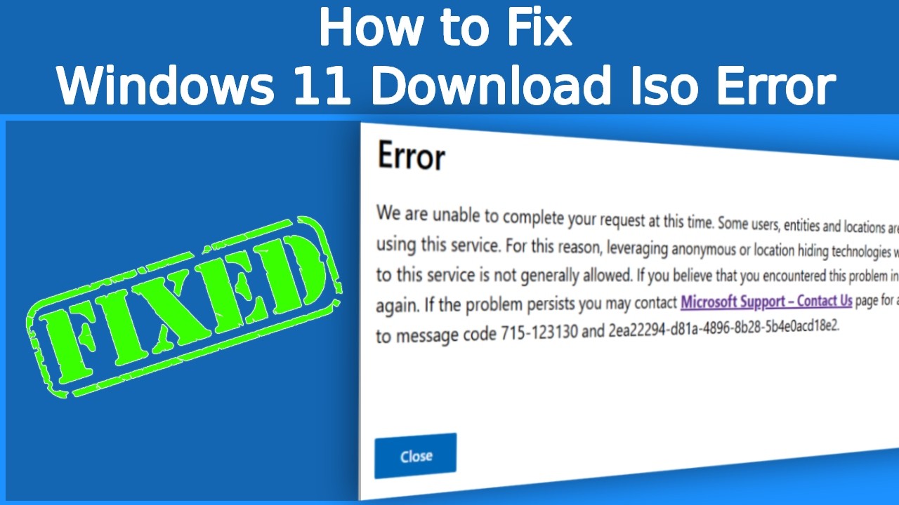 Как исправить ошибку загрузки ISO-образа Windows 11