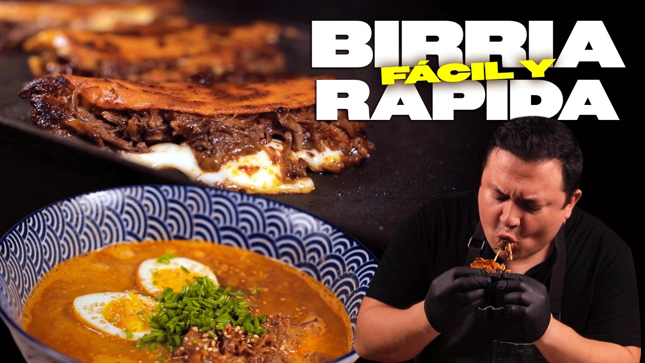Birria FACIL y RAPIDA 🔥🥩🍜