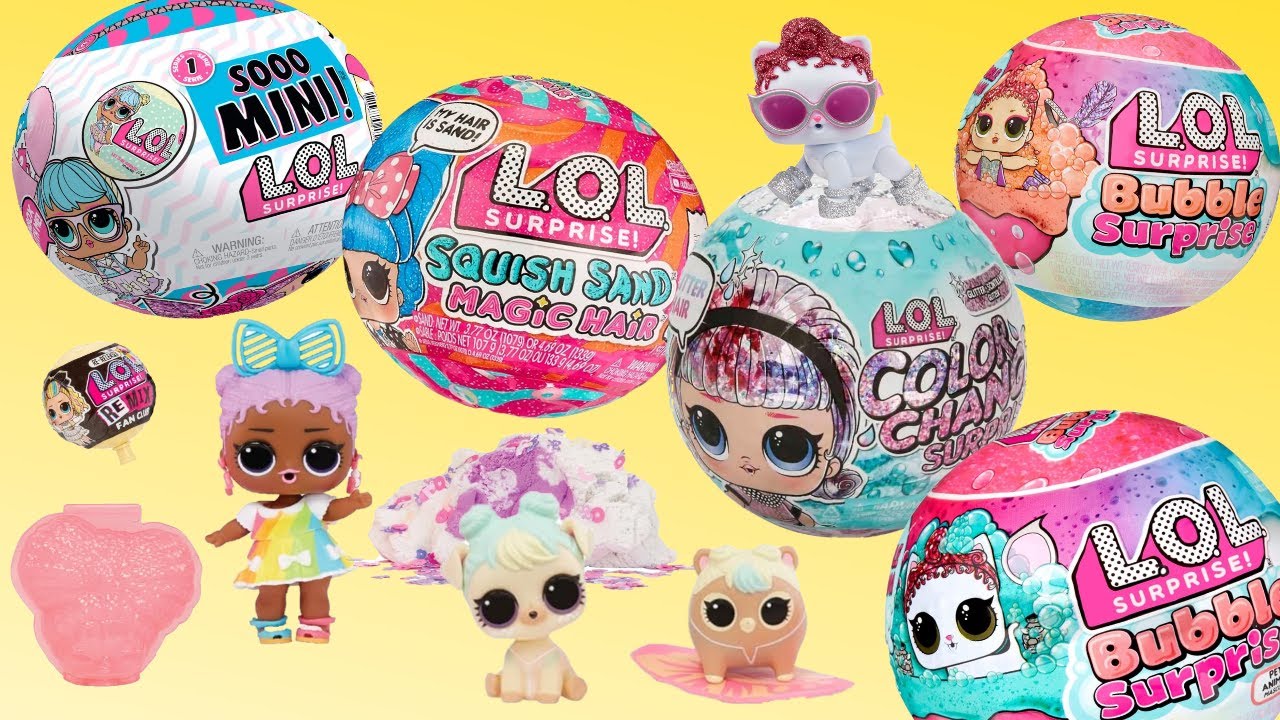 Разные серии LOL Surprise Magic Hair Squish Sand Swap Bubble Sooo Mini Color Change Распаковка