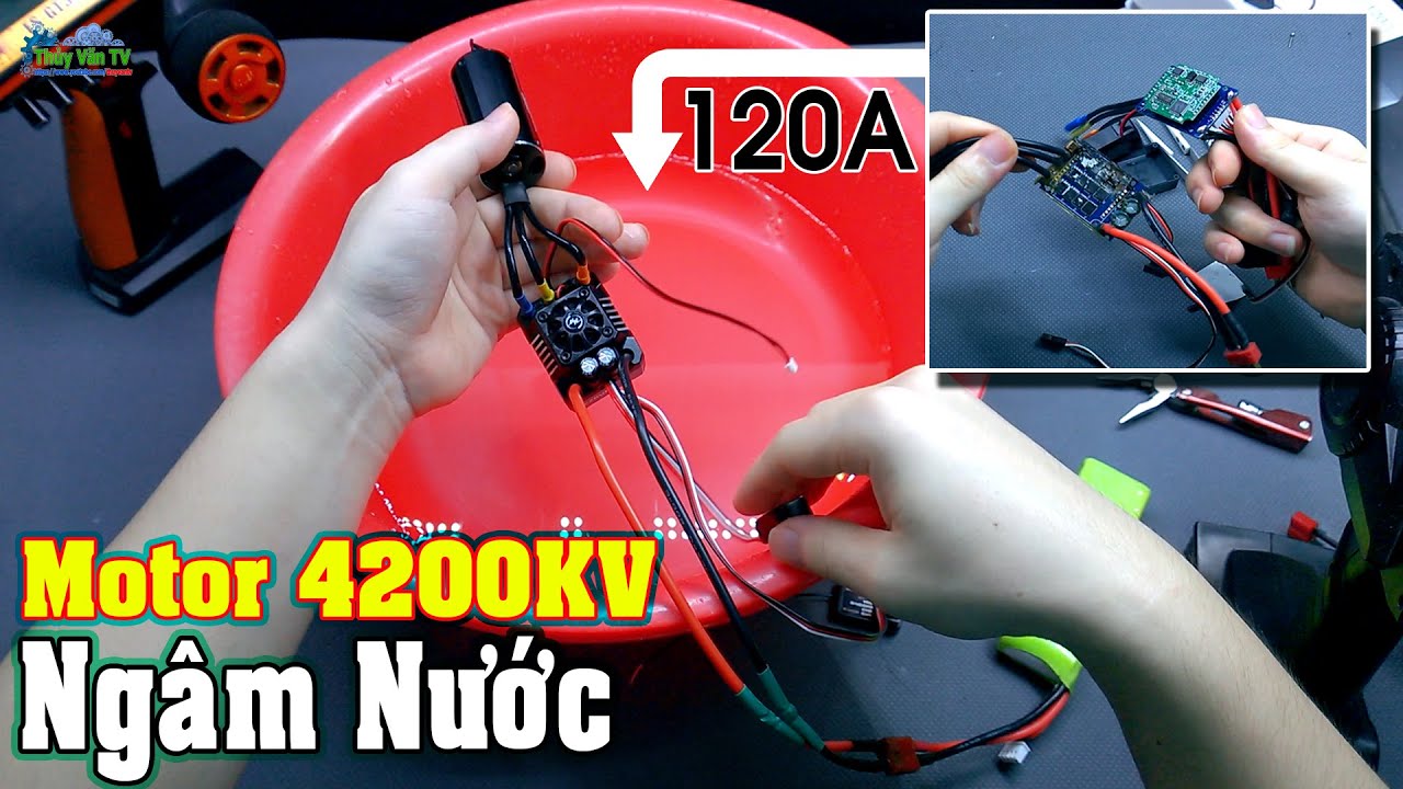 TEST - Chạy Thử Motor 3 Pha Và ESC khủng Dưới Nước Và Xem Kết Quả