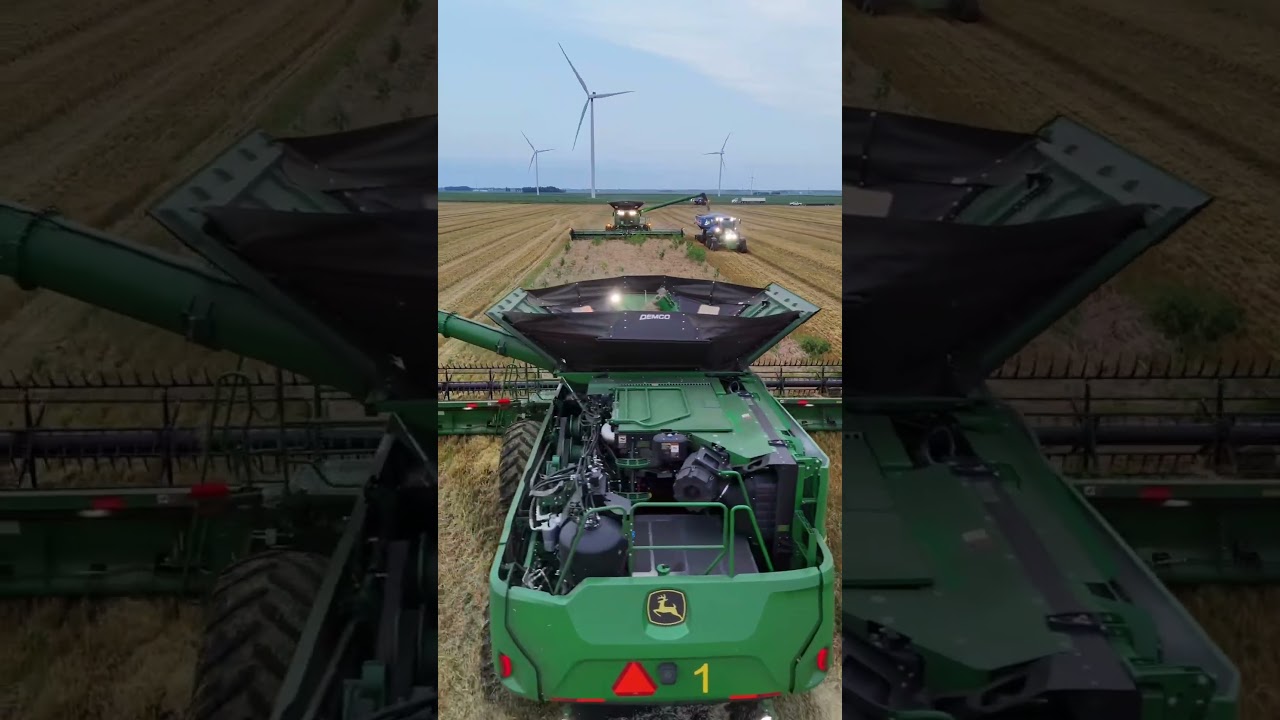Nothing stops this harvesting fleet! 💪 Step back and watch the pros work.#usa #Trending #Subscribe