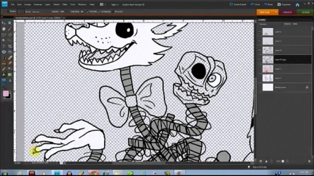 --Speedpaint-- Mangle and Foxy