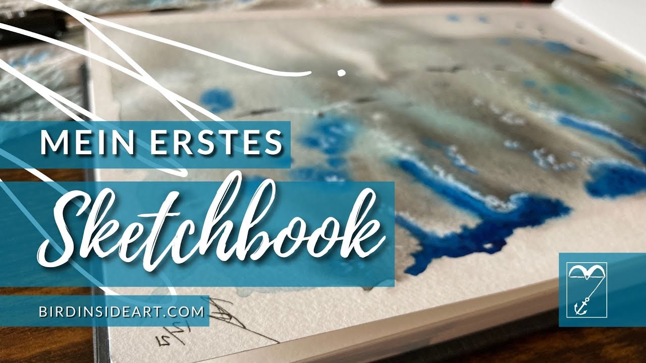 Aquarell Sketchbook | Abstrakt Aquarell malen | Landschaft malen | Aquarell Demo | Bird Inside Art
