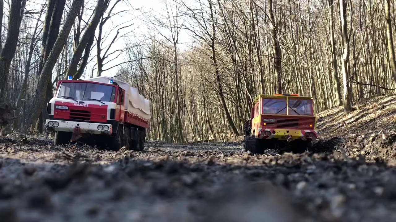 Rc tatra 815 8x8 vvn a Tatra 813 - jazda lesom