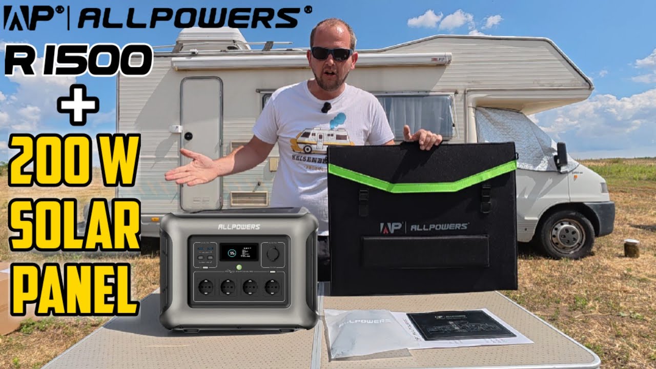 ALLPOWERS R1500 Energiaállomás + 200 W Hordozható napelem