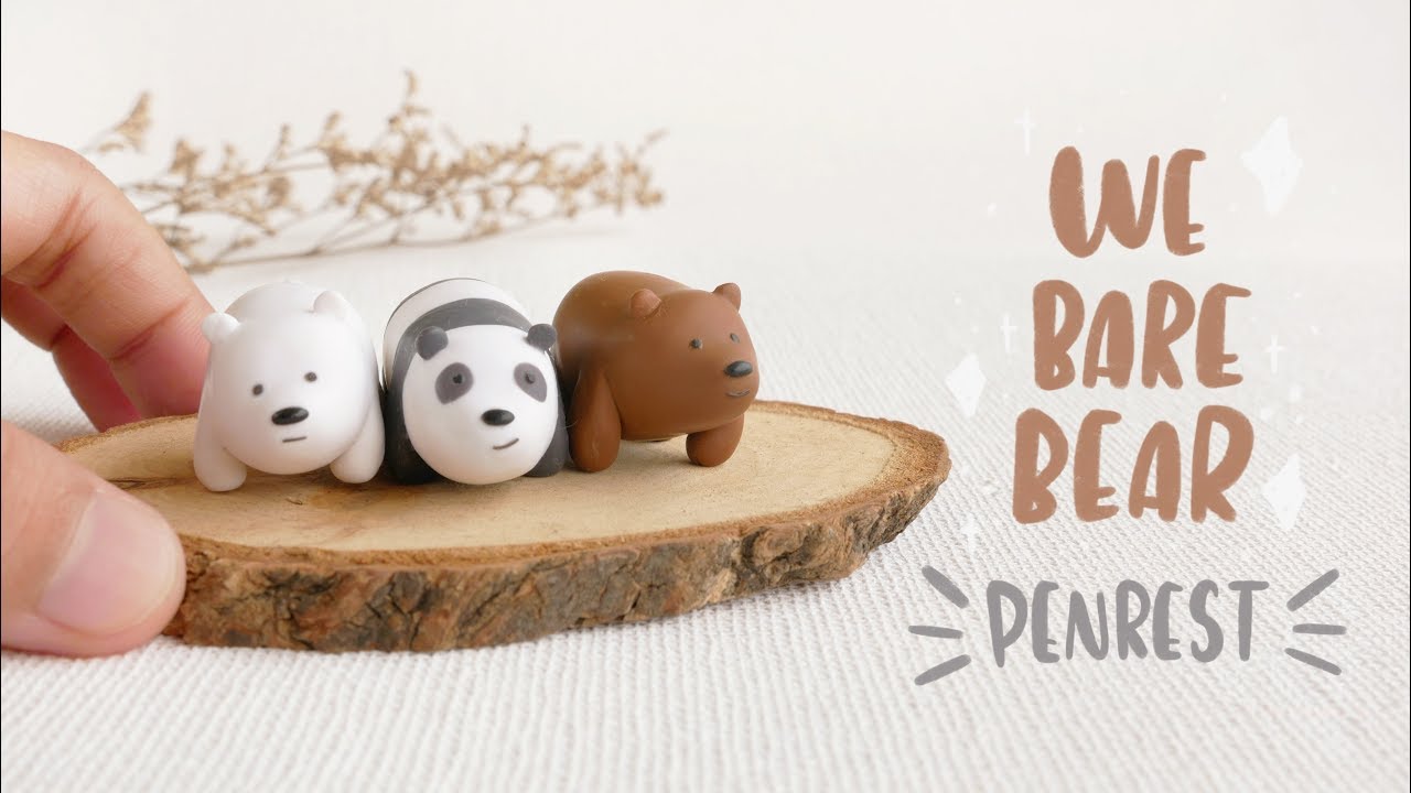 We Bare Bears Penrest with Polymer Clay - PatrART Request No.6