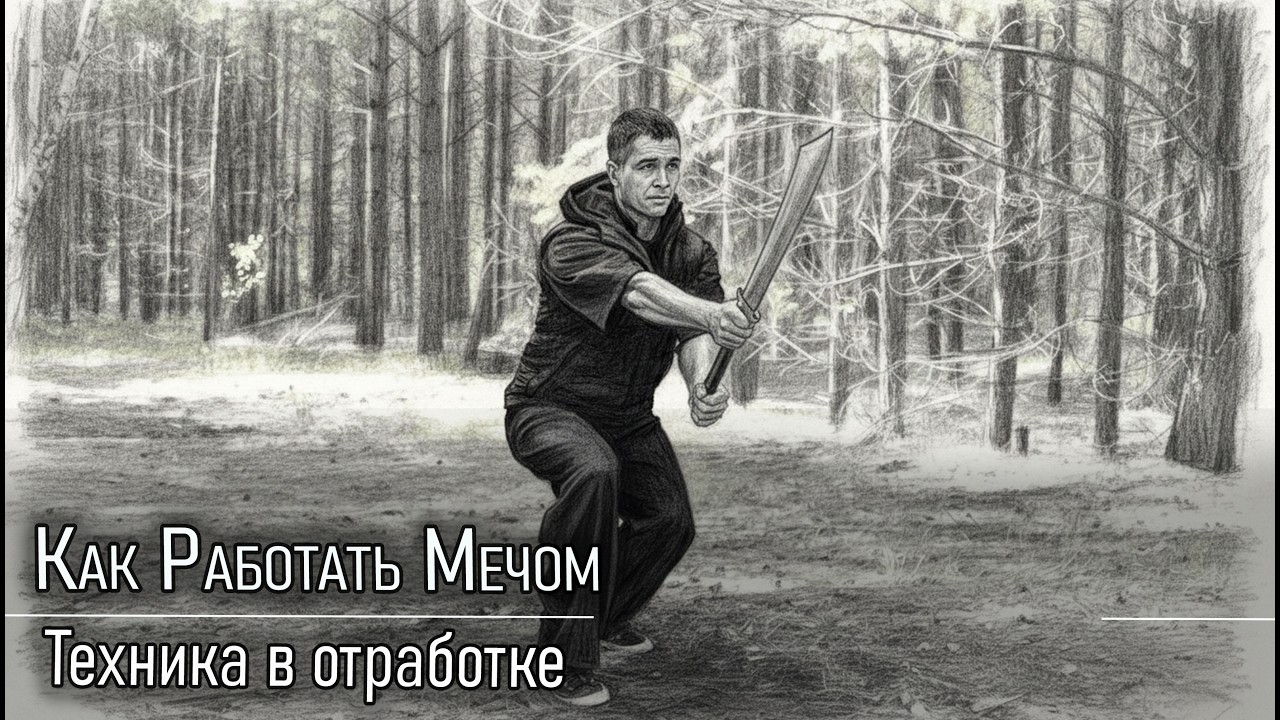 Отработка движений с мечом в постановочном видео. Классная музыка.
