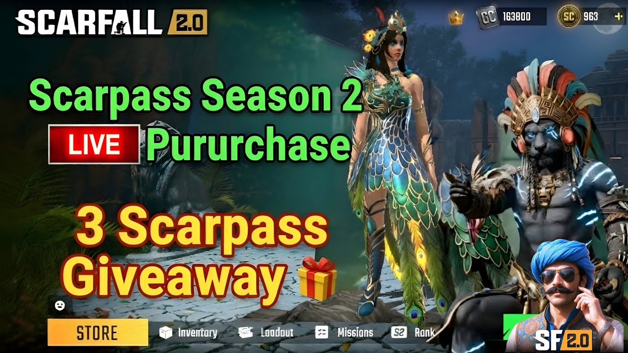 Scarpass Season 2 Purchase | Free Scarpass Giveaway | Live Season 2 Scarpass Purchase| #Scarfall 2.0