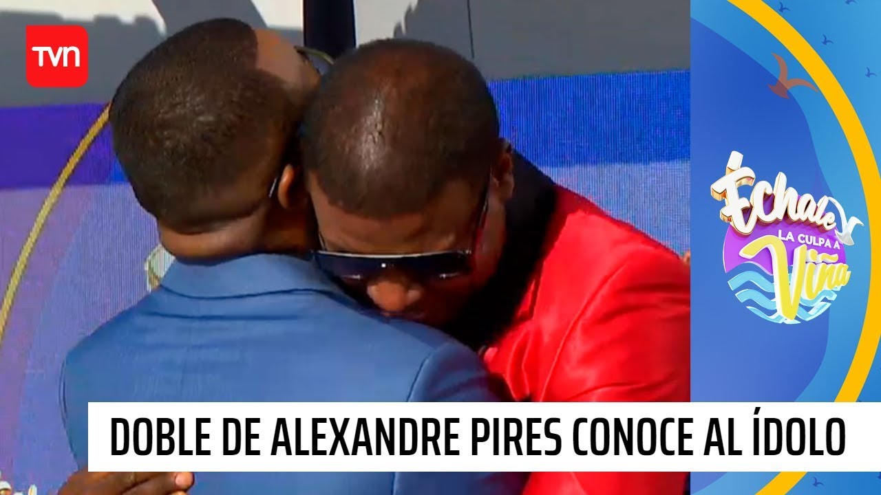 La emoción del doble de Alexandre Pires al conocer a su gran ídolo | Échale la culpa a Viña