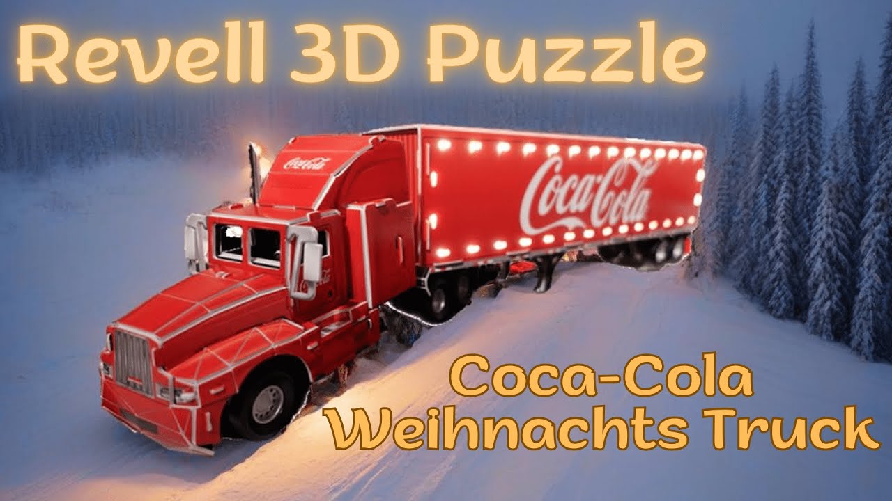 Papierfalten zum Truck! Coca-Cola Weihnachts Truck - 3D Puzzle mit LED von Revell