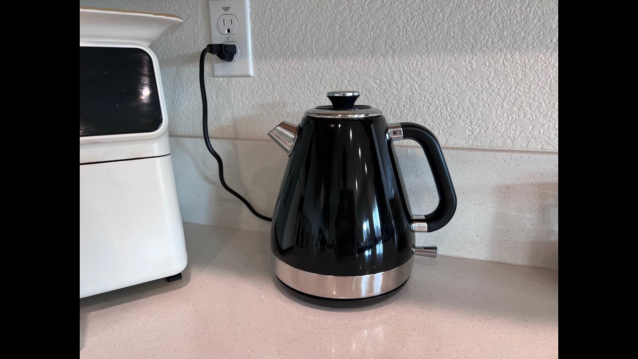 Retro Style 1.7L Black Electric Tea Kettle
