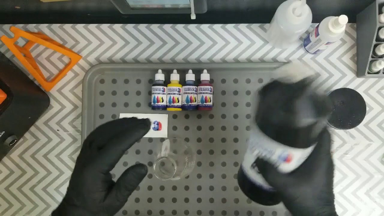 Monocure 3D CMYK pigment set mix
