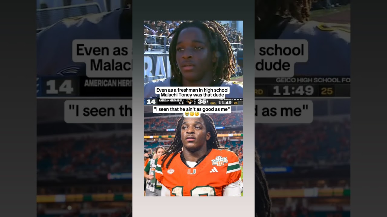 Miami WR Malachi Toney has been doing it since high school 😤