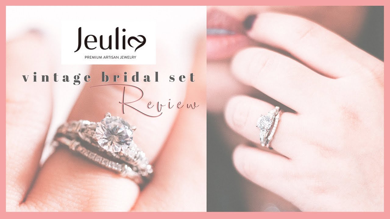 jeulia jewelry bridal ring set review (vintage) + wear test