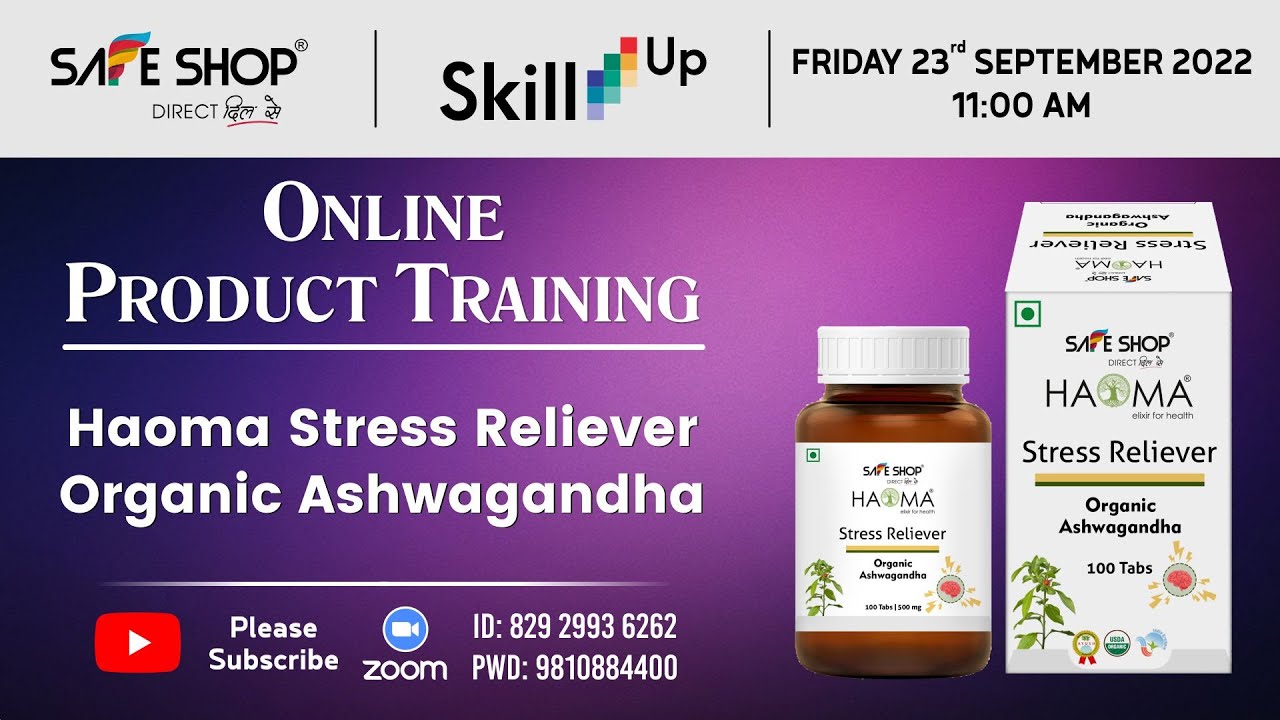 Haoma Stress Reliever Organic Ashwagandha || SAFE SHOP INDIA | 23-09-2022