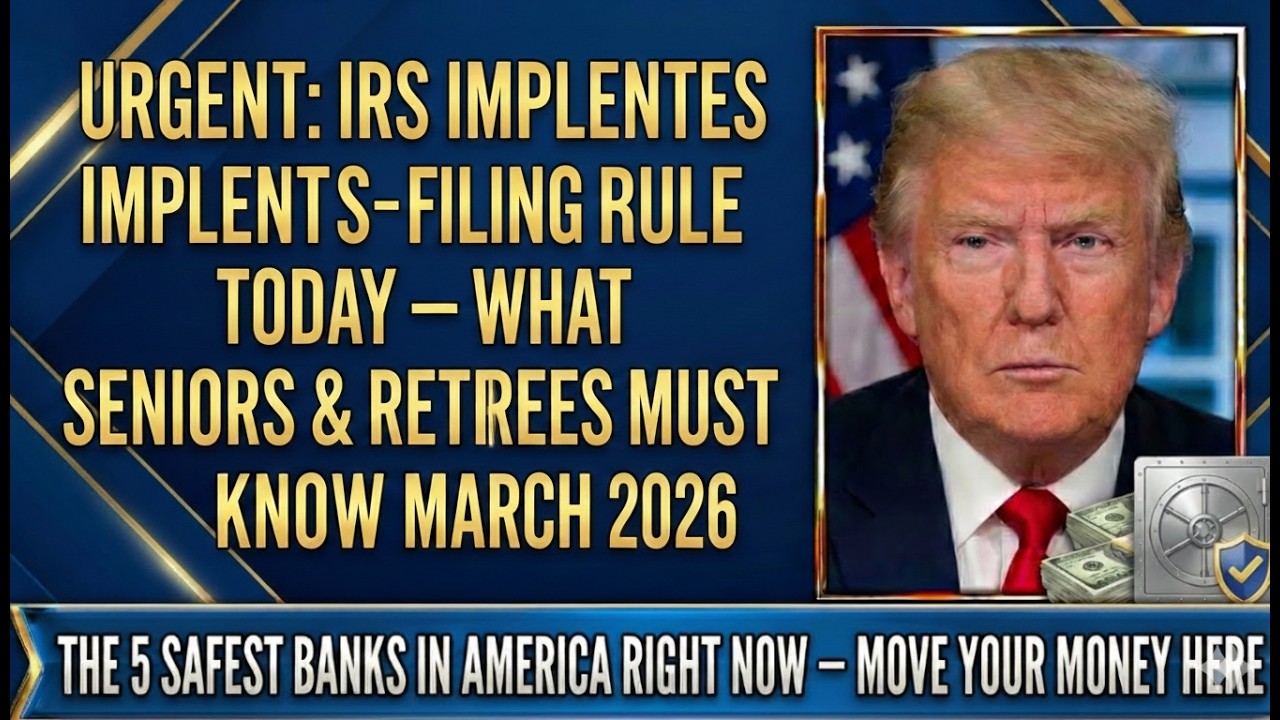 Urgent: IRS Implements New Filing Rule Today — What Seniors & Retirees Must Know March 2026