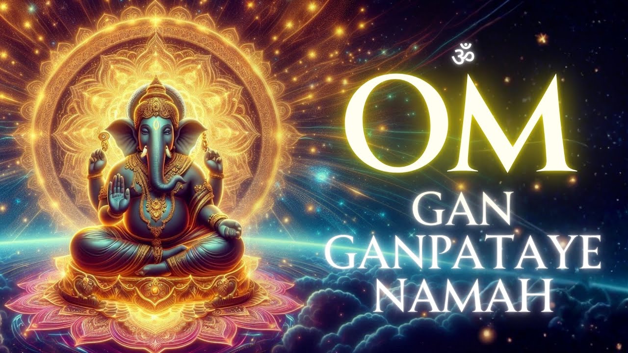 PEACEFUL GANESHA MANTRA Chant | Om Gan Ganapataye Namaha | Positive Vibes , Peace, Wealth & Success