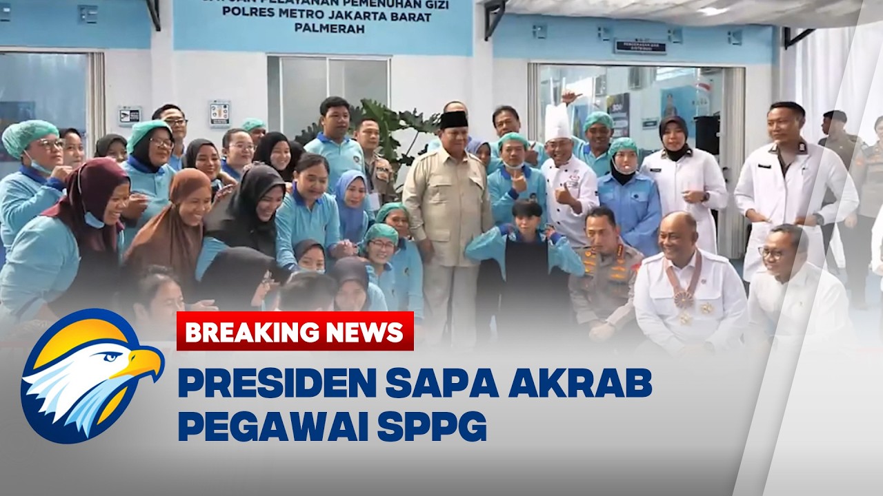 BREAKING NEWS -  MOMEN PRABOWO BERFOTO BERSAMA PEGAWAI SPPG