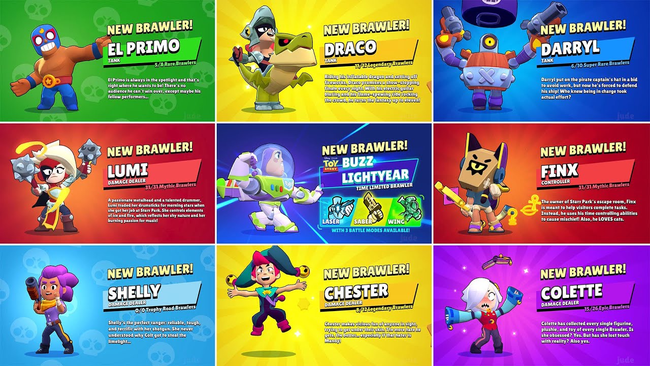ALL 91 BRAWLER UNLOCK ANIMATIONS | Finx, Lumi