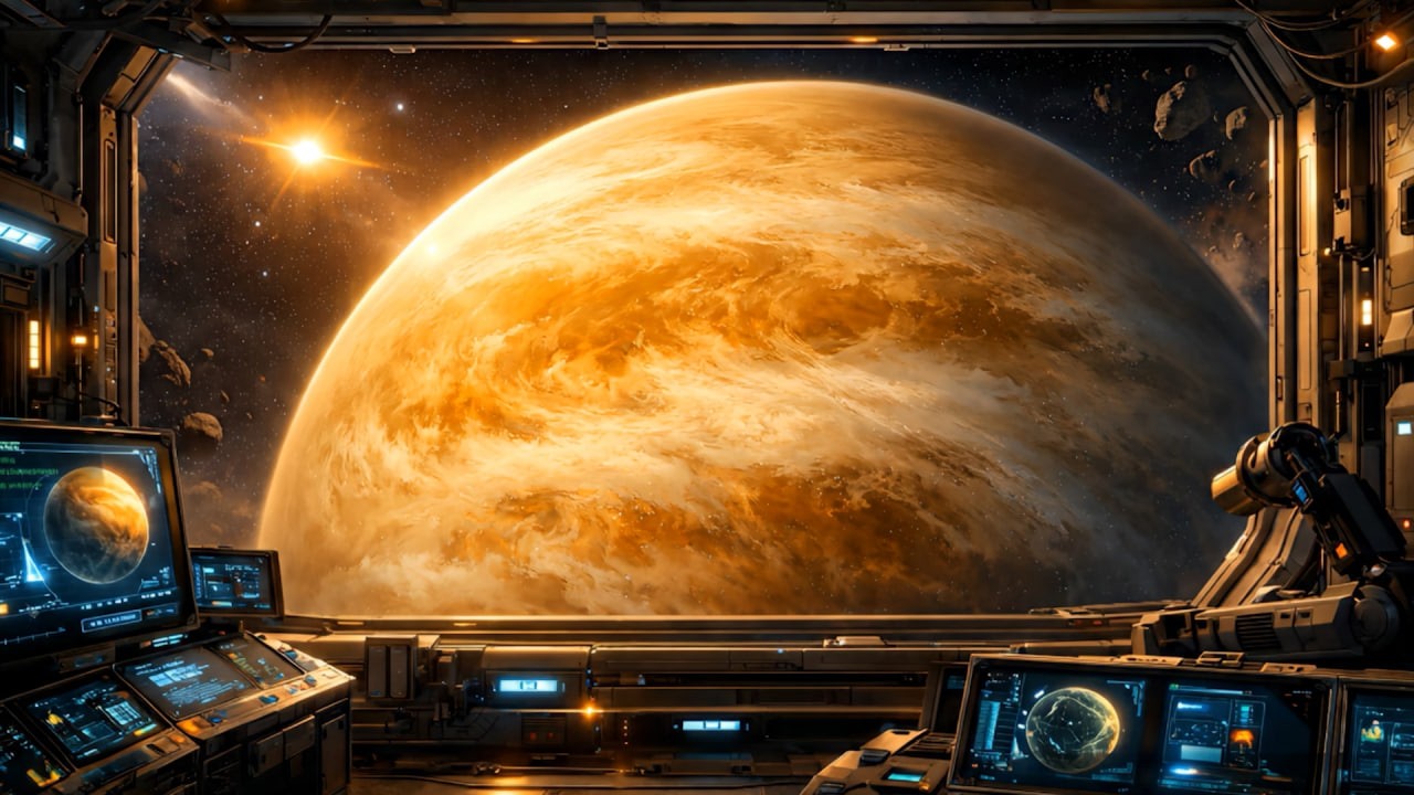 12 Hours in Orbit Above Venus ✨ Steampunk Space Ambient