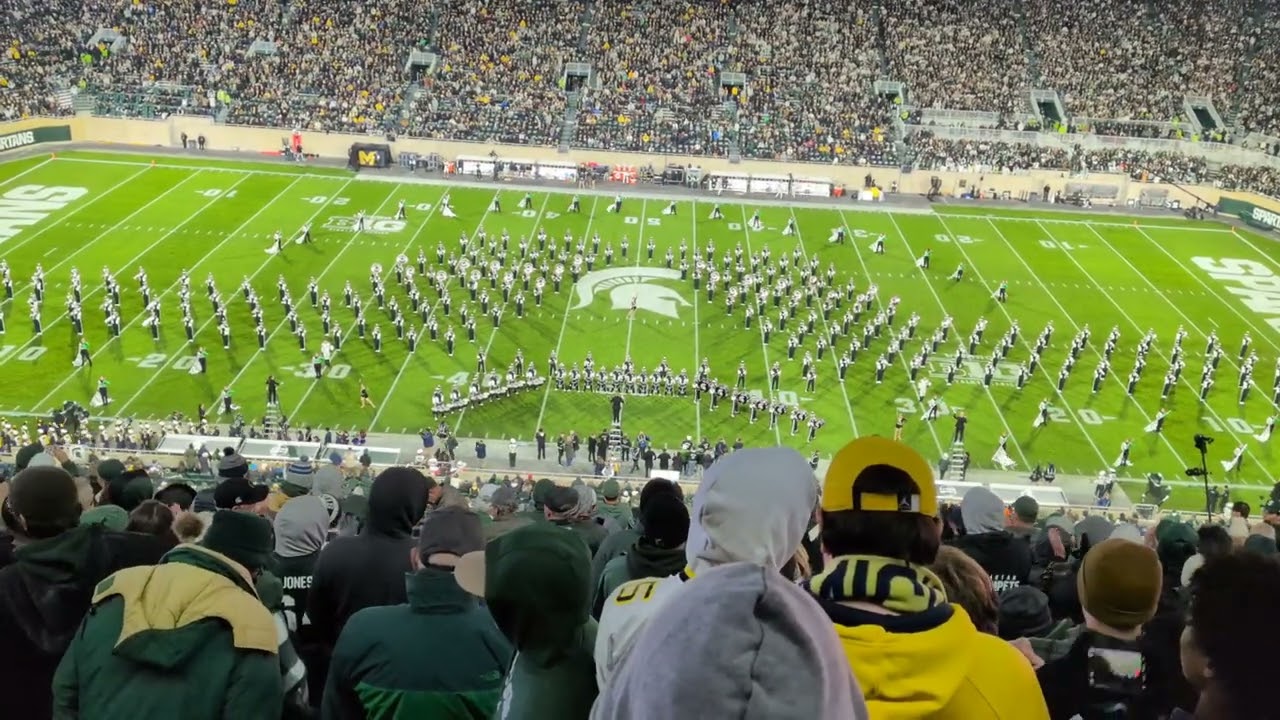 Michigan State vs Michigan Spartan Marching Band Halftime Show 