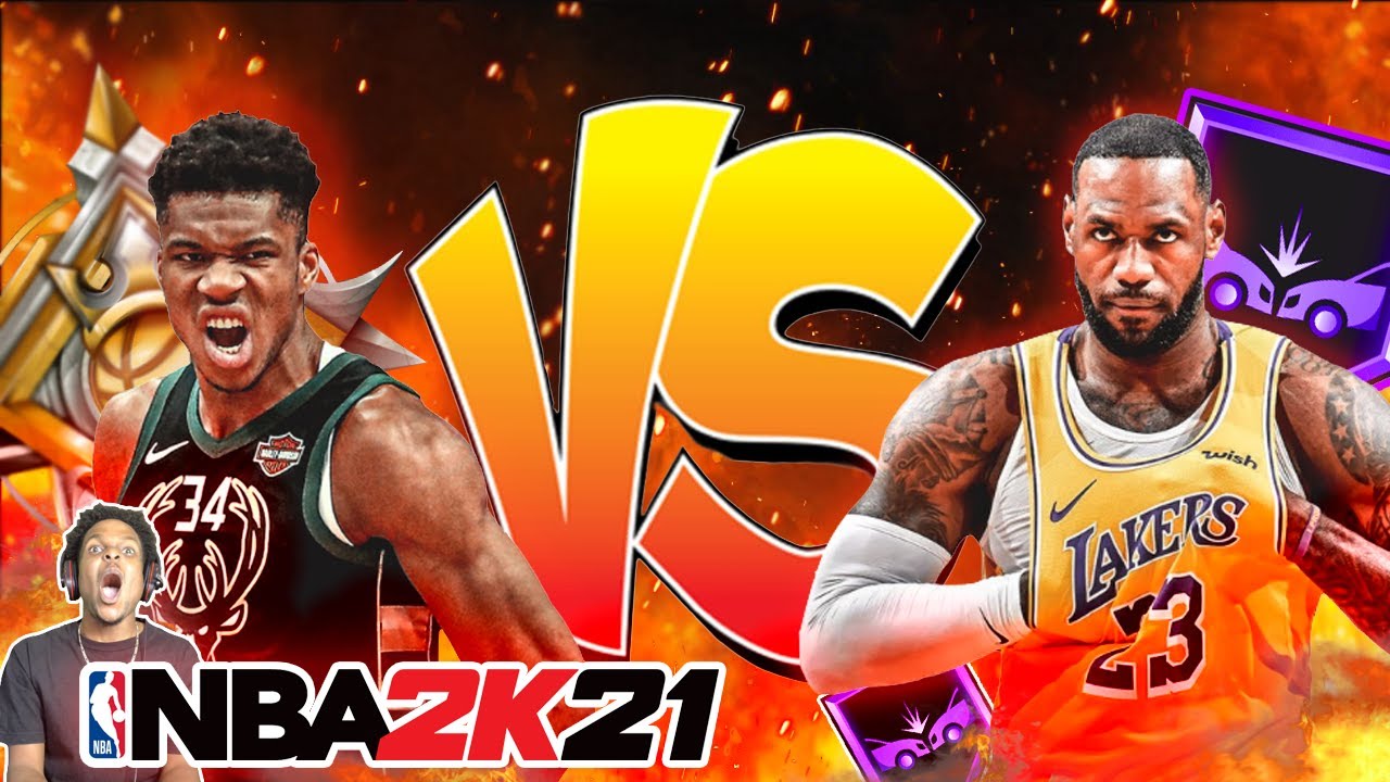 NBA 2K21 LEBRON JAMES vs GIANNIS ANTETOKOUNMPO!!
