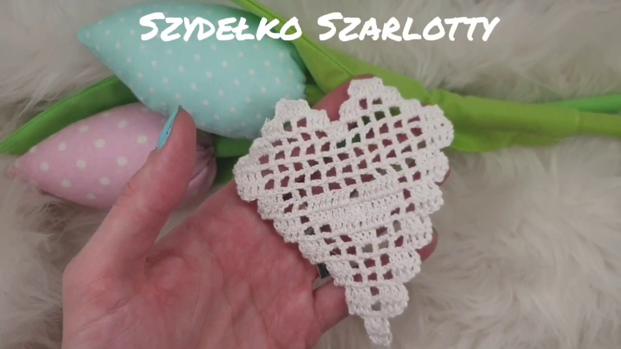 Szydełkowe serduszko - filet krok po kroku