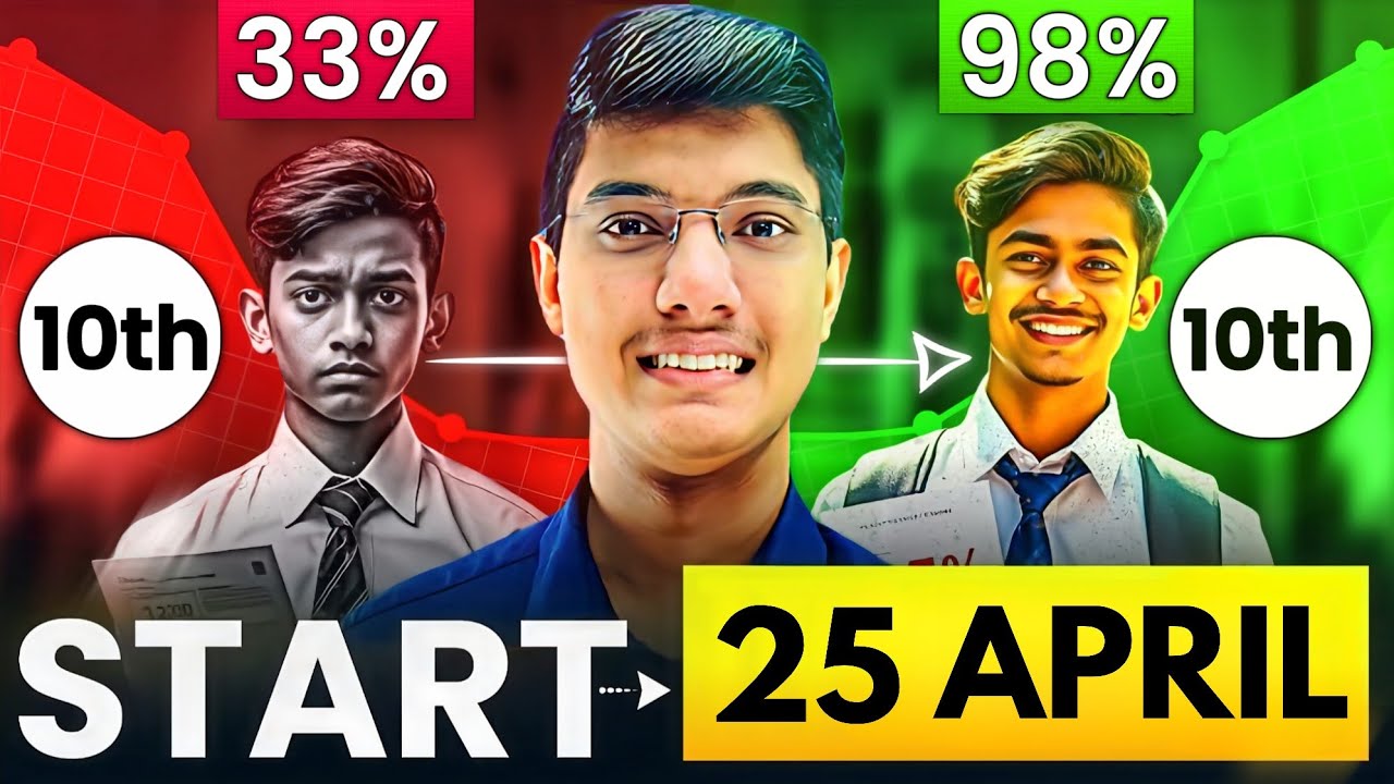 START CLASS 10th from 2 APRIL 🔥 Most Easy Roadmap Score 98% in Half Yearly & Board Exam