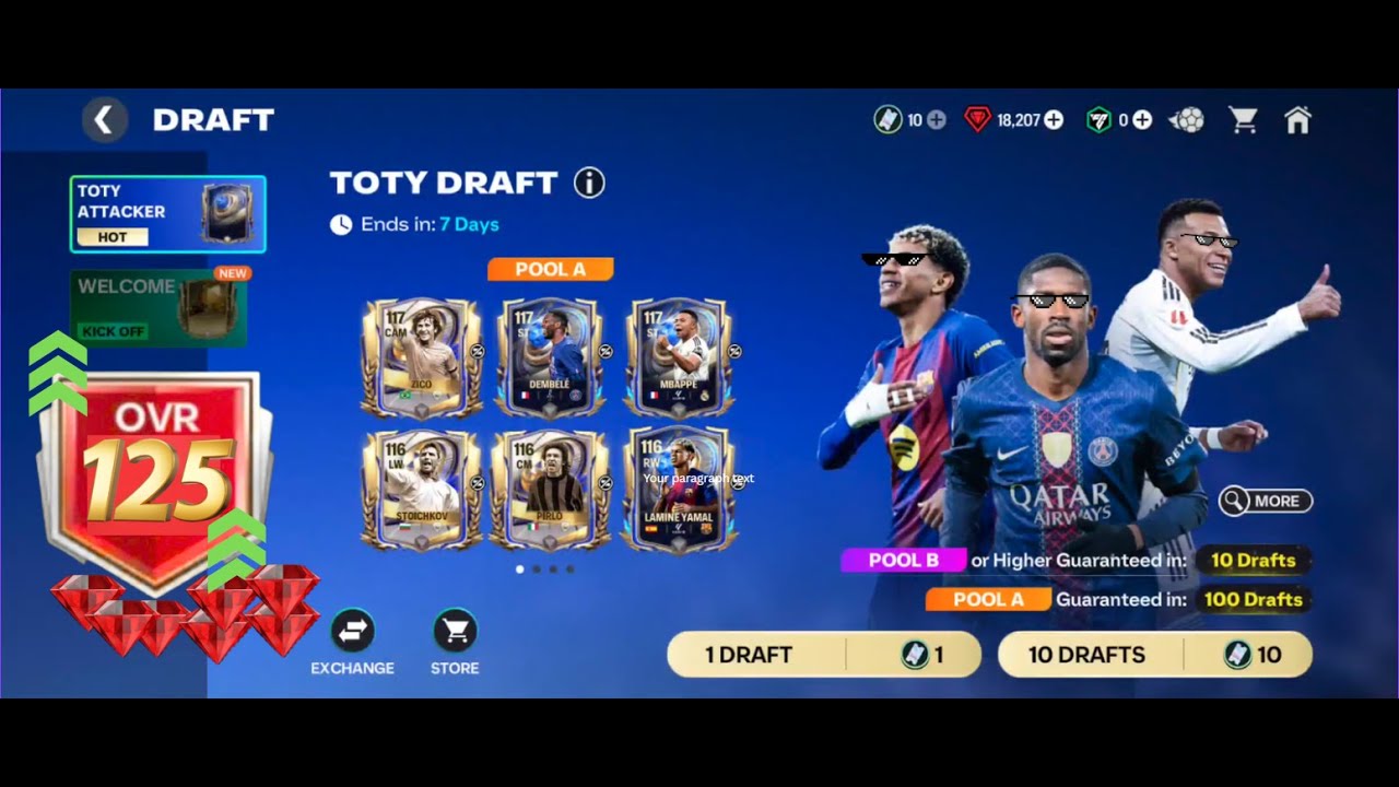 TOTY Attackers Draft Pick!