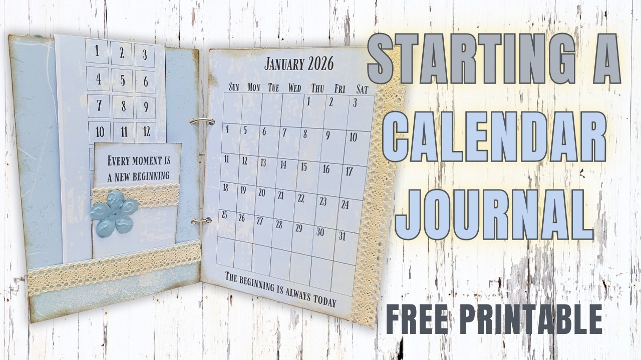 Paper Perk #56 - Starting a Journal Calendar l Monthly Junk Journal l Free Printable