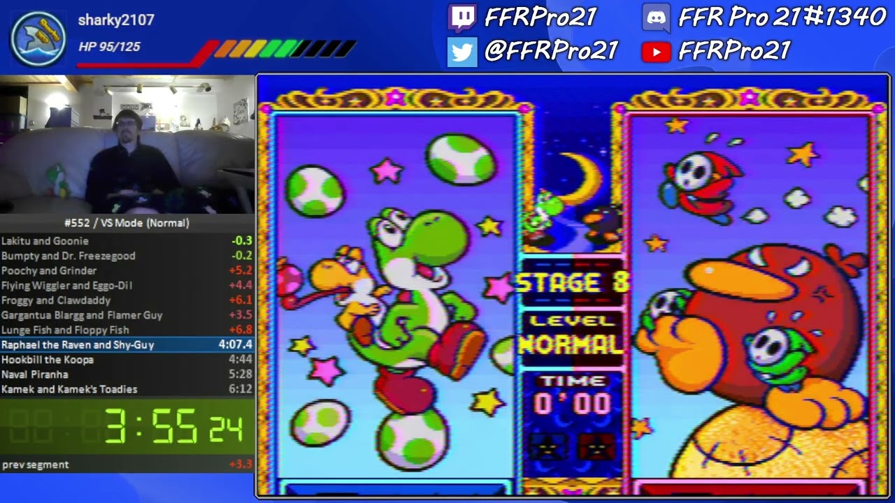 SNES - Tetris Attack - VS Mode Speedrun (Normal) - 2:44 IGT (6:06.633 RTA)